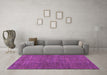 Machine Washable Abstract Purple Modern Area Rugs in a Living Room, wshabs5302pur