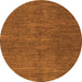 Round Abstract Orange Modern Rug, abs5302org