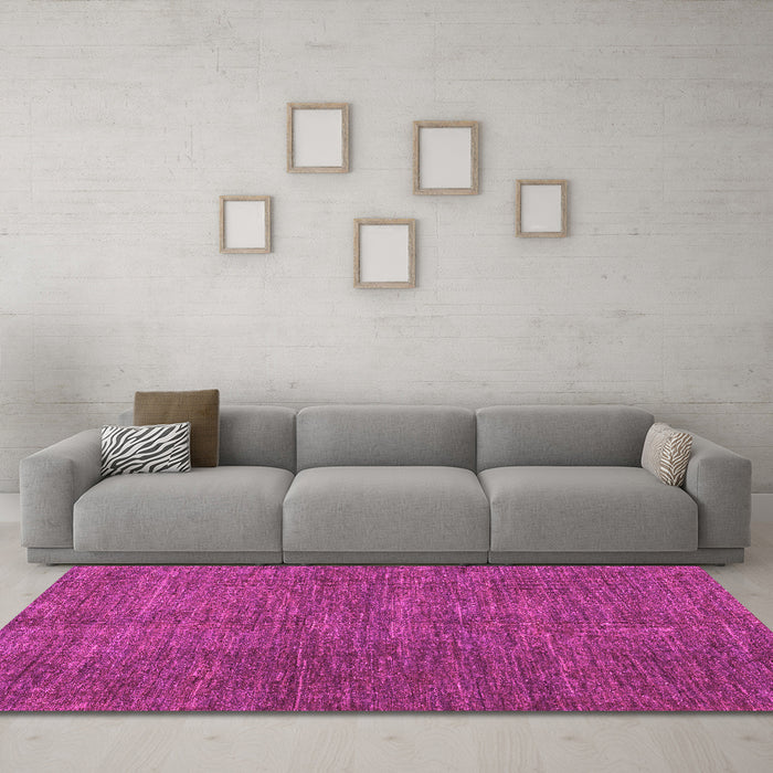 Machine Washable Abstract Pink Modern Rug in a Living Room, wshabs5302pnk
