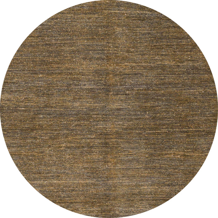 Round Machine Washable Abstract Sepia Brown Rug, wshabs5302