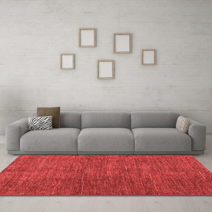 Modern Red Washable Rugs