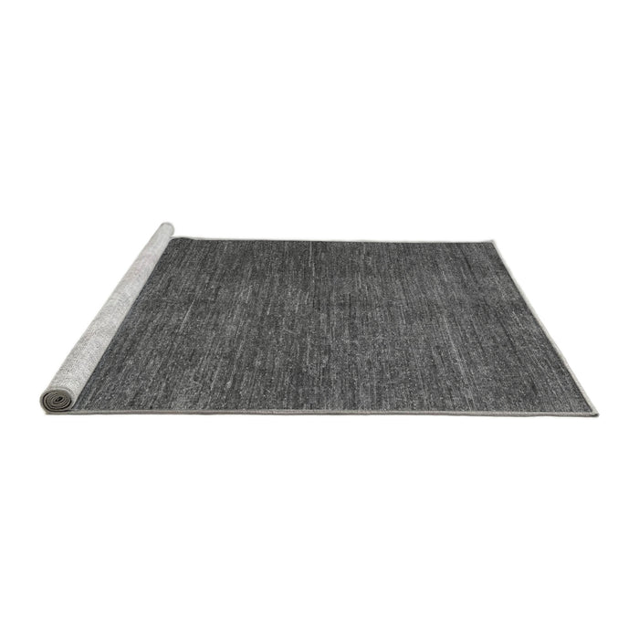 Sideview of Machine Washable Abstract Gray Modern Rug, wshabs5302gry