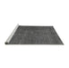 Sideview of Machine Washable Abstract Gray Modern Rug, wshabs5302gry