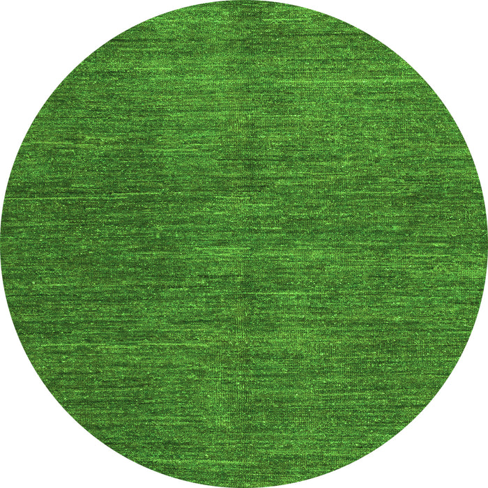 Round Abstract Green Modern Rug, abs5302grn