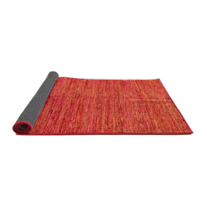 Sideview of Abstract Red Modern Rug, abs5303