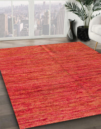 Abstract Red Modern Rug, abs5303