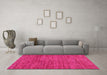 Machine Washable Abstract Pink Modern Rug in a Living Room, wshabs5303pnk