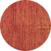 Round Abstract Brown Modern Rug, abs5303brn