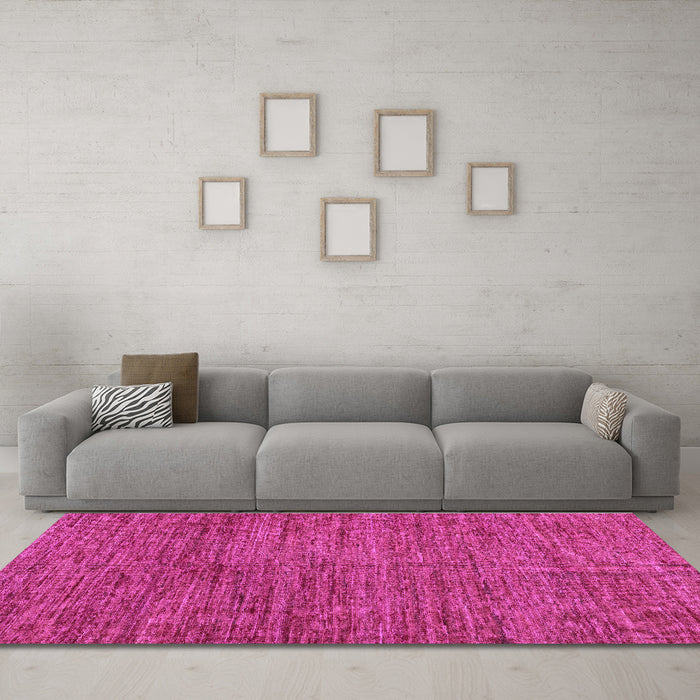 Machine Washable Abstract Purple Modern Area Rugs in a Living Room, wshabs5303pur