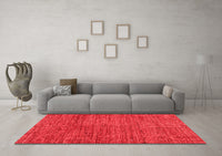 Machine Washable Abstract Red Modern Rug, wshabs5303red