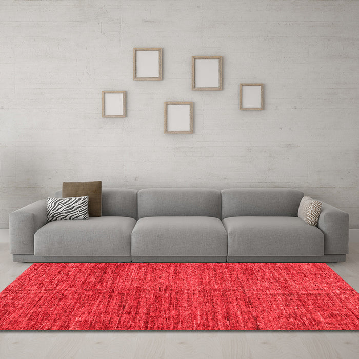 Modern Red Washable Rugs