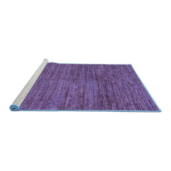 Sideview of Machine Washable Abstract Blue Modern Rug, wshabs5303blu