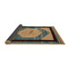 Sideview of Abstract Dark Brown Modern Rug, abs5304