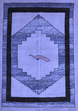 Abstract Blue Modern Rug, abs5304blu