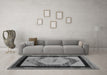 Machine Washable Abstract Gray Modern Rug in a Living Room,, wshabs5304gry