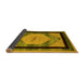 Sideview of Abstract Yellow Modern Rug, abs5304yw