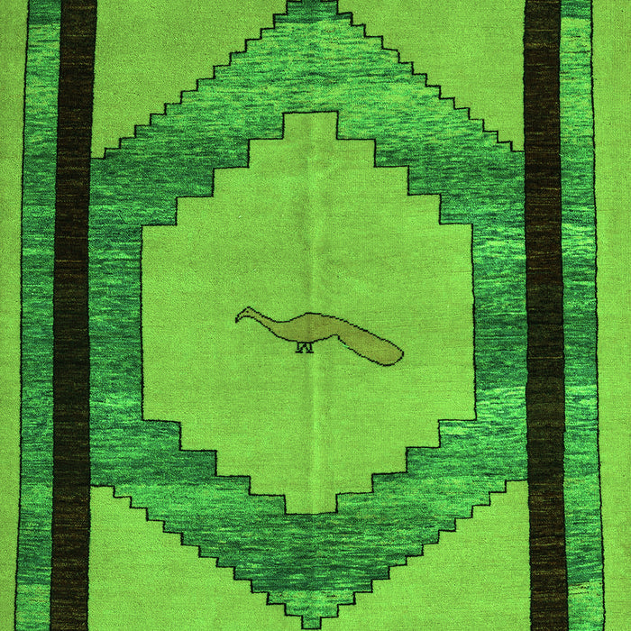 Abstract Green Modern Rug, abs5304grn
