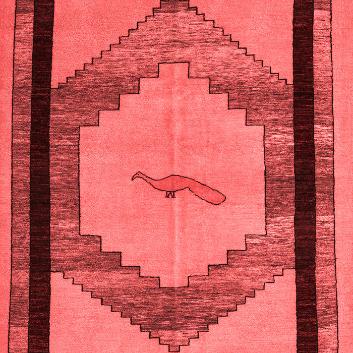 Machine Washable Abstract Red Modern Rug, wshabs5304red
