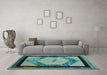 Machine Washable Abstract Light Blue Modern Rug in a Living Room, wshabs5304lblu