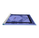 Sideview of Machine Washable Abstract Blue Modern Rug, wshabs5304blu