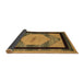 Sideview of Abstract Brown Modern Rug, abs5304brn