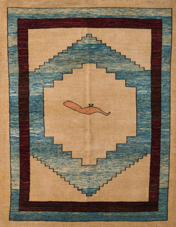 Abstract Dark Brown Modern Rug, abs5304