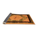 Sideview of Abstract Orange Modern Rug, abs5304org