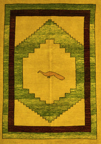 Abstract Yellow Modern Rug, abs5304yw