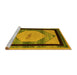 Sideview of Machine Washable Abstract Yellow Modern Rug, wshabs5304yw