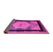 Sideview of Abstract Pink Modern Rug, abs5304pnk