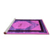 Sideview of Machine Washable Abstract Purple Modern Area Rugs, wshabs5304pur