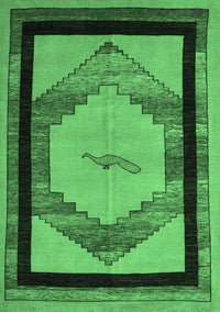 Abstract Emerald Green Modern Rug, abs5304emgrn