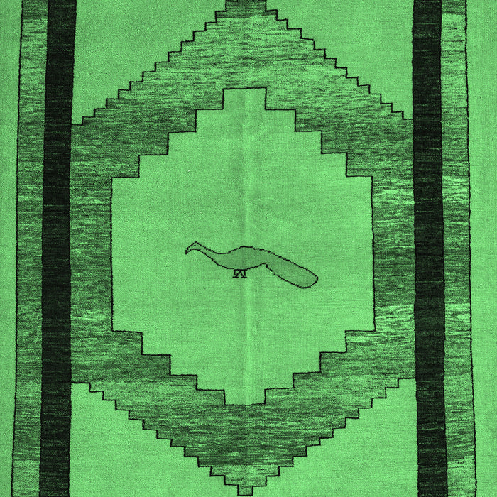 Abstract Emerald Green Modern Rug, abs5304emgrn