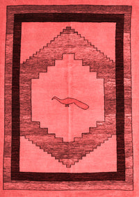 Abstract Red Modern Rug, abs5304red