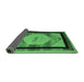 Sideview of Abstract Emerald Green Modern Rug, abs5304emgrn