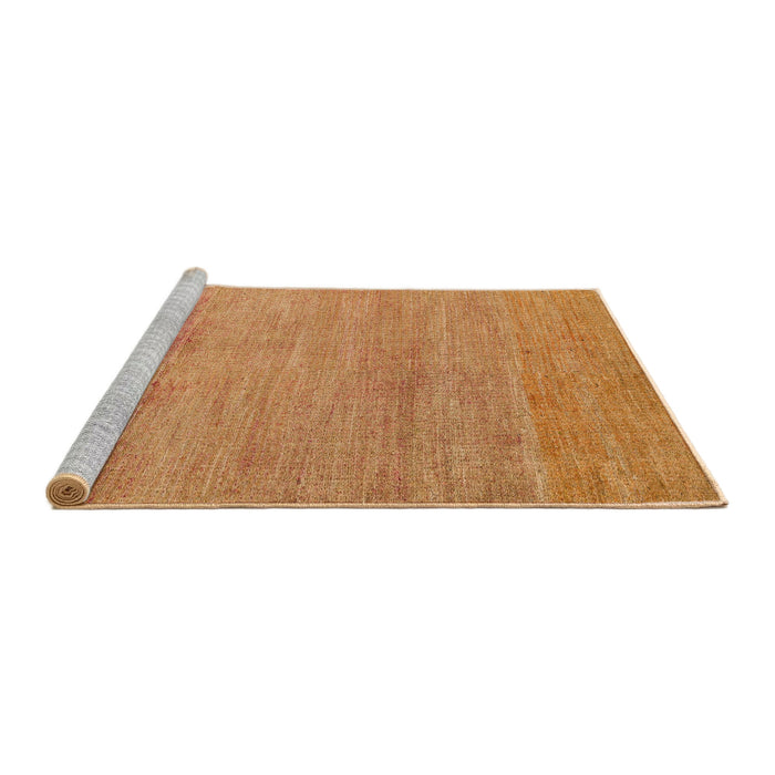 Sideview of Machine Washable Abstract Orange Rug, wshabs5305