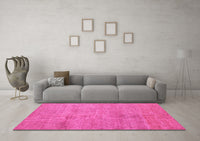 Machine Washable Abstract Pink Modern Rug, wshabs5305pnk