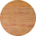 Round Abstract Orange Modern Rug, abs5305