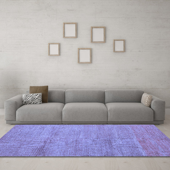 Machine Washable Abstract Blue Modern Rug in a Living Room, wshabs5305blu