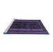 Sideview of Machine Washable Abstract Blue Modern Rug, wshabs5306blu