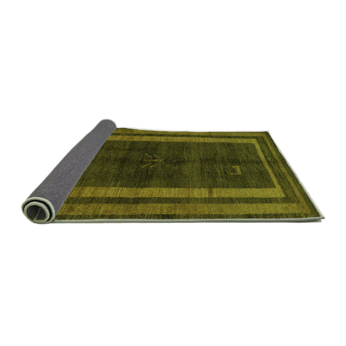 Sideview of Abstract Green Modern Rug, abs5306grn