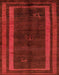 Abstract Red Modern Rug, abs5306