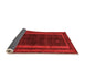 Sideview of Abstract Orange Modern Rug, abs5306org