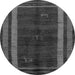 Round Machine Washable Abstract Gray Modern Rug, wshabs5306gry