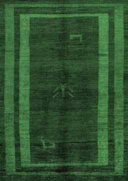 Abstract Emerald Green Modern Rug, abs5306emgrn