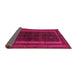 Sideview of Abstract Pink Modern Rug, abs5306pnk