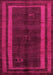 Machine Washable Abstract Pink Modern Rug, wshabs5306pnk