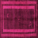 Square Abstract Pink Modern Rug, abs5306pnk