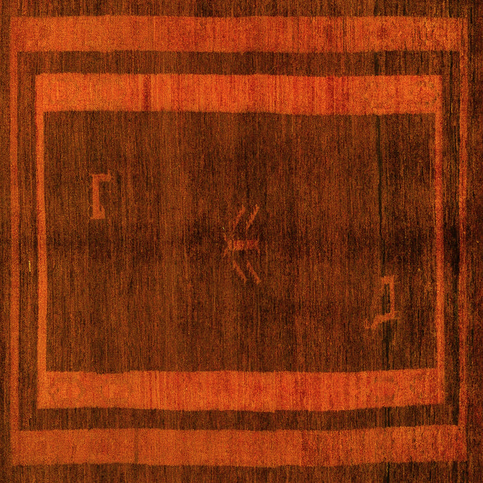 Square Abstract Yellow Modern Rug, abs5306yw