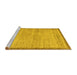 Sideview of Machine Washable Abstract Yellow Modern Rug, wshabs5307yw